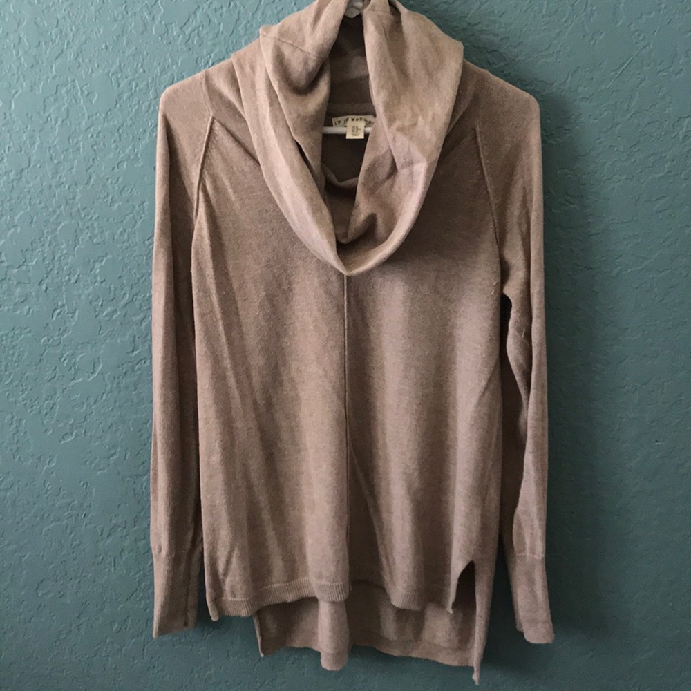 Tan Cowl Neck Sweater